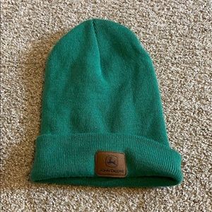 Green John Deere beanie